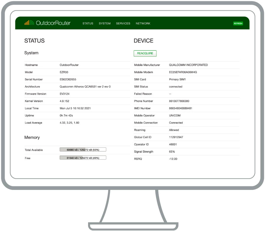 4G Router Firmware Live Demo 4G Router