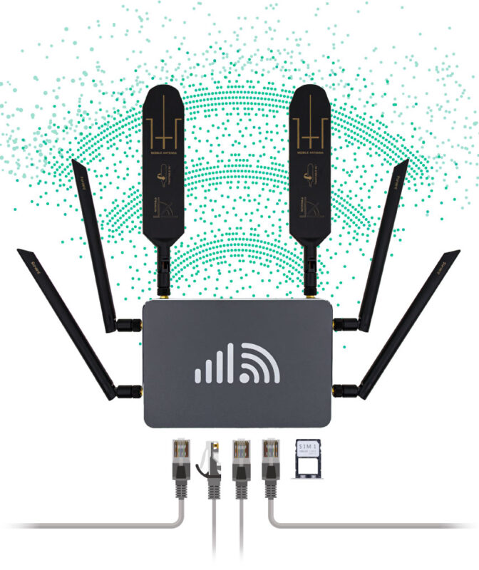 Cat12 LTE Router Applications WiFi LAN Ethernet Connections