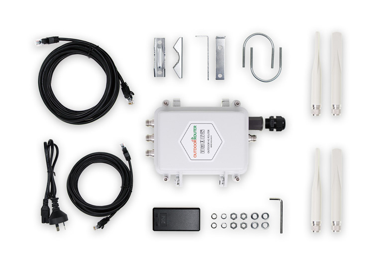 4G Outdoor MiMo Router Package Contents