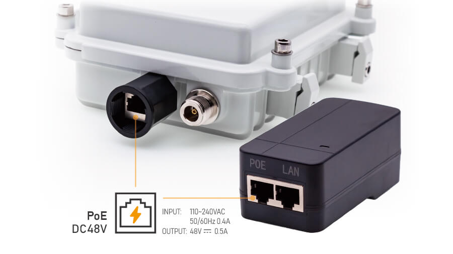 EZR33 Outdoor 4G Router 48V PoE Power